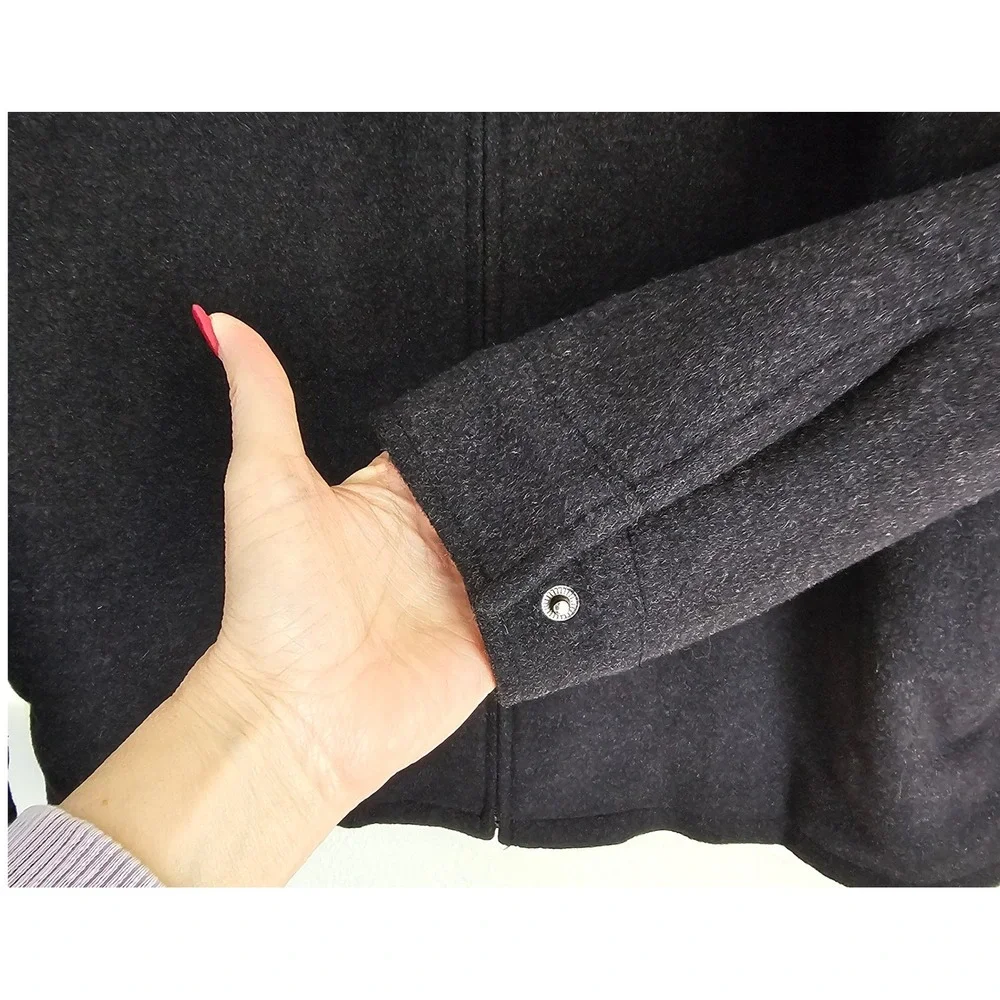 Alfani Men's Charcoal Wool Blend Full Zip Jacket Size XL Winter‎ Coat